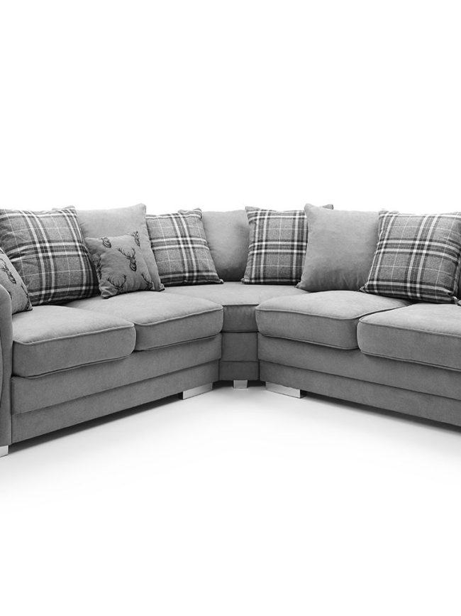 Verona Grey 2C2 Corner Sofa Scatter Back Cushions